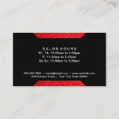 Leren accent (rood) | Chique, Luxe Visitekaartje (Achterkant)