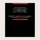 Leren accent (rood) | Chique, Luxe Visitekaartje (Binnenkant ongevouwen)