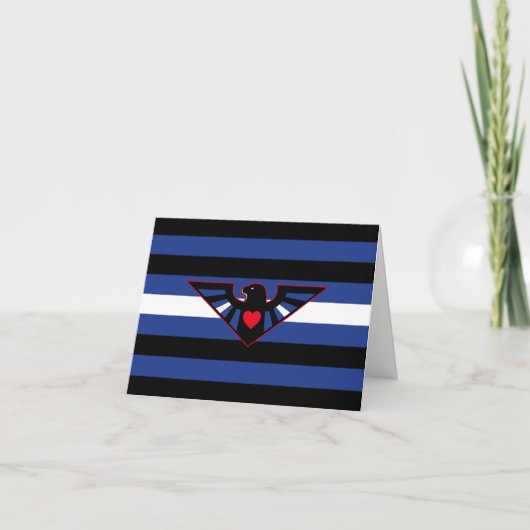 Leren Adelaar Pride Vlag Bedankkaart (Voorkant)