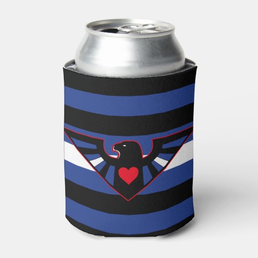 Leren Adelaar Pride Vlag Blikjeskoeler (Blikje Voorkant)