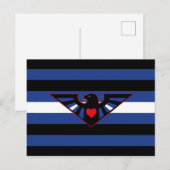 Leren Adelaar Pride Vlag Briefkaart (Voorkant / Achterkant)