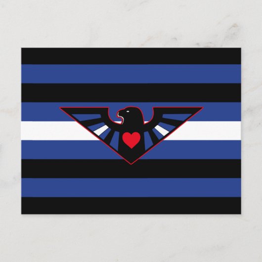 Leren Adelaar Pride Vlag Briefkaart (Voorkant)