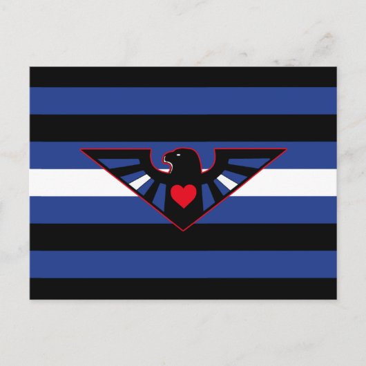 Leren Adelaar Pride Vlag Briefkaart (Voorkant)