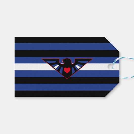 Leren Adelaar Pride Vlag Cadeaulabel (Voorkant (Horizontaal))