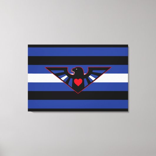 Leren Adelaar Pride Vlag Canvas Afdruk (Voorkant)