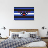 Leren Adelaar Pride Vlag Canvas Afdruk (Insitu (Slaapkamer))