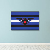 Leren Adelaar Pride Vlag Canvas Afdruk (Insitu (Houten vloer))