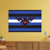 Leren Adelaar Pride Vlag Canvas Afdruk (Insitu (Woonkamer))
