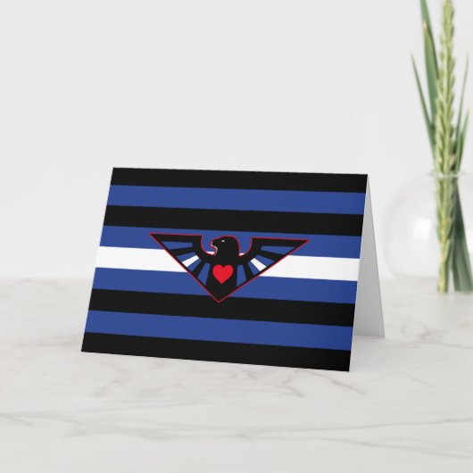 Leren Adelaar Pride Vlag Feestdagen Kaart (Voorkant)