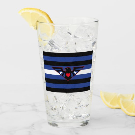 Leren Adelaar Pride Vlag Glas (Voorkant ijs)