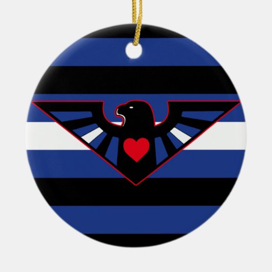 Leren Adelaar Pride Vlag Keramisch Ornament (Voorkant)