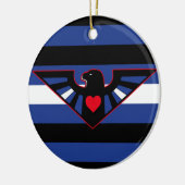 Leren Adelaar Pride Vlag Keramisch Ornament (Links)