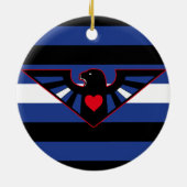 Leren Adelaar Pride Vlag Keramisch Ornament (Achterkant)