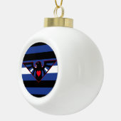 Leren Adelaar Pride Vlag Keramische Bal Ornament (Rechts)