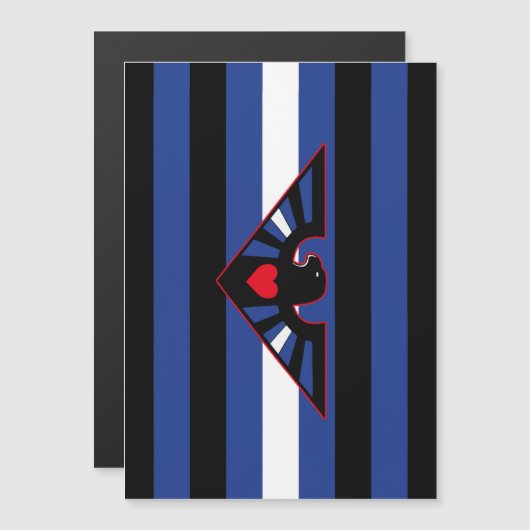 Leren Adelaar Pride Vlag Magnetische Uitnodiging (Voorkant / Achterkant)