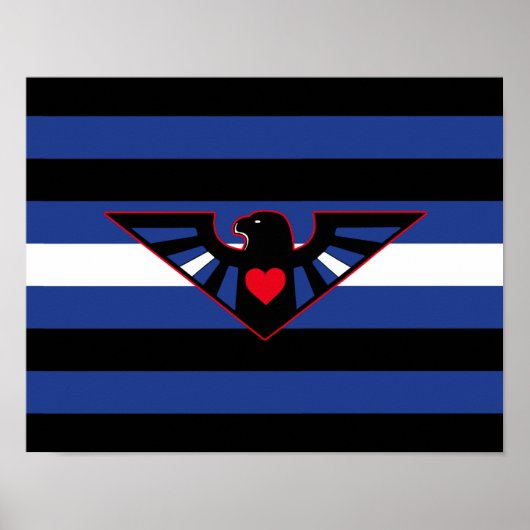 Leren Adelaar Pride Vlag Poster (Voorkant)