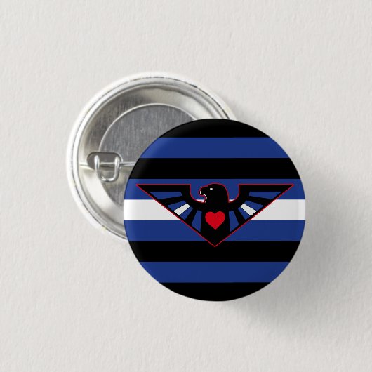 Leren Adelaar Pride Vlag Ronde Button 3,2 Cm (Voorkant /achterkant)