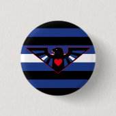 Leren Adelaar Pride Vlag Ronde Button 3,2 Cm (Voorkant)