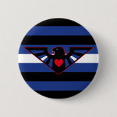 Leren Adelaar Pride Vlag Ronde Button 5,7 Cm (Voorkant)