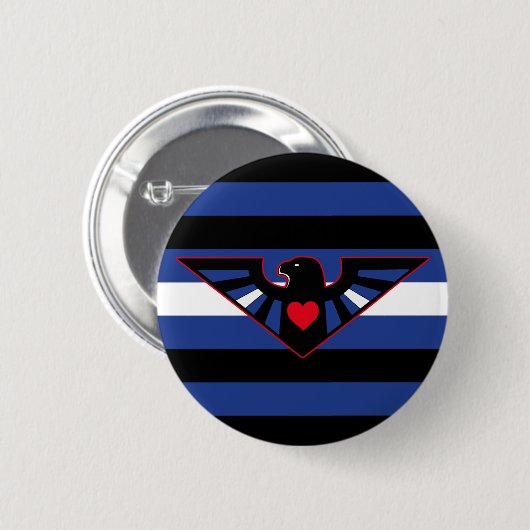 Leren Adelaar Pride Vlag Ronde Button 5,7 Cm (Voorkant /achterkant)