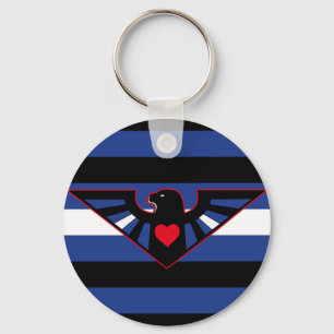 Leren Adelaar Pride Vlag Sleutelhanger