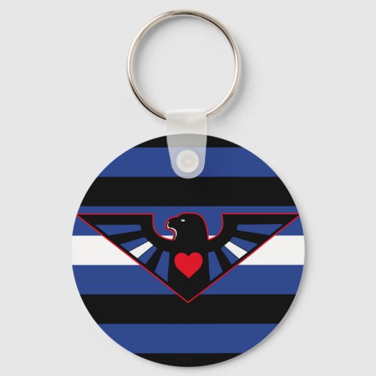 Leren Adelaar Pride Vlag Sleutelhanger (Voorkant)