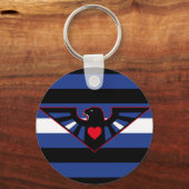 Leren Adelaar Pride Vlag Sleutelhanger (Voorkant)