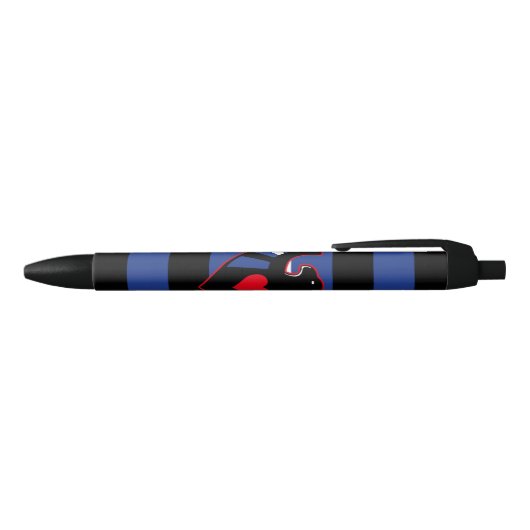 Leren Adelaar Pride Vlag Zwarte Inkt Pen (Bovenkant)