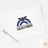 Leren Adelaar Trots Ovale Sticker (Envelop)