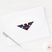 Leren Adelaar Trots Ovale Sticker (Envelop)