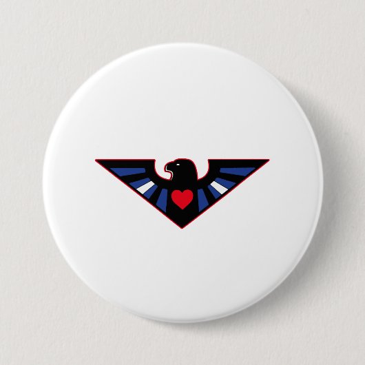 Leren Adelaar Trots Ronde Button 7,6 Cm (Voorkant)