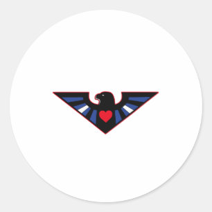 Leren Adelaar Trots Ronde Sticker