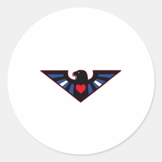 Leren Adelaar Trots Ronde Sticker (Voorkant)
