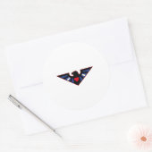 Leren Adelaar Trots Ronde Sticker (Envelop)