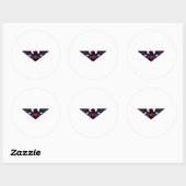 Leren Adelaar Trots Ronde Sticker (Vel)