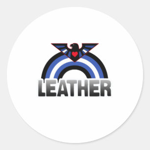 Leren Adelaar Trots Ronde Sticker