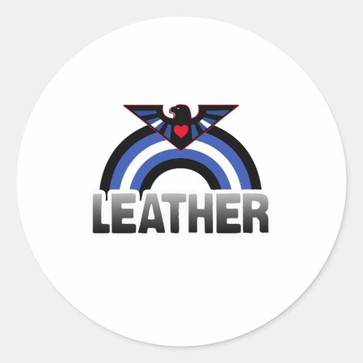 Leren Adelaar Trots Ronde Sticker (Voorkant)
