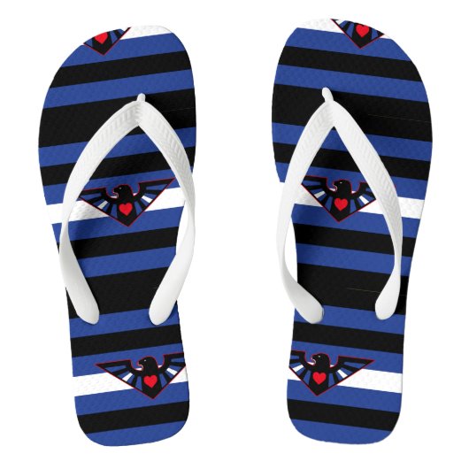 Leren Adelaar Trots Teenslippers (Voetbed)