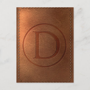 leren alfabet letter D Briefkaart