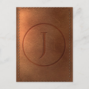 leren alfabet letter J Briefkaart