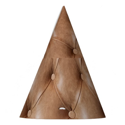 Leren bank: gestructureerde achtergrond feesthoedjes (Links)