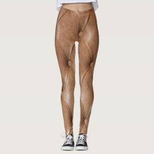 Leren bank: gestructureerde achtergrond leggings