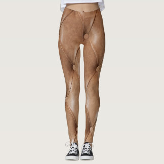 Leren bank: gestructureerde achtergrond leggings