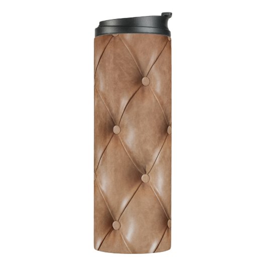 Leren bank: gestructureerde achtergrond thermosbeker (Gedraaid links)