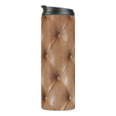 Leren bank: gestructureerde achtergrond thermosbeker (Geroteerd rechts)