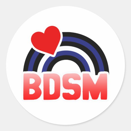 LEREN / BD REGENBOOGVLAG RONDE STICKER (Voorkant)