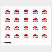 LEREN / BD REGENBOOGVLAG RONDE STICKER (Vel)