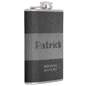 Leren bedrukte flask met monogram heupfles (Rechts)