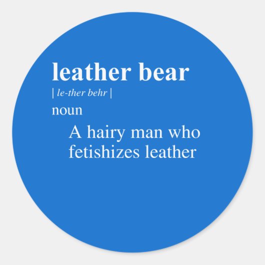 LEREN BEER DEFINITIE RONDE STICKER (Voorkant)