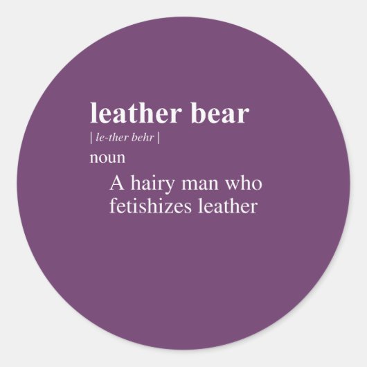 LEREN BEER DEFINITIE RONDE STICKER (Voorkant)